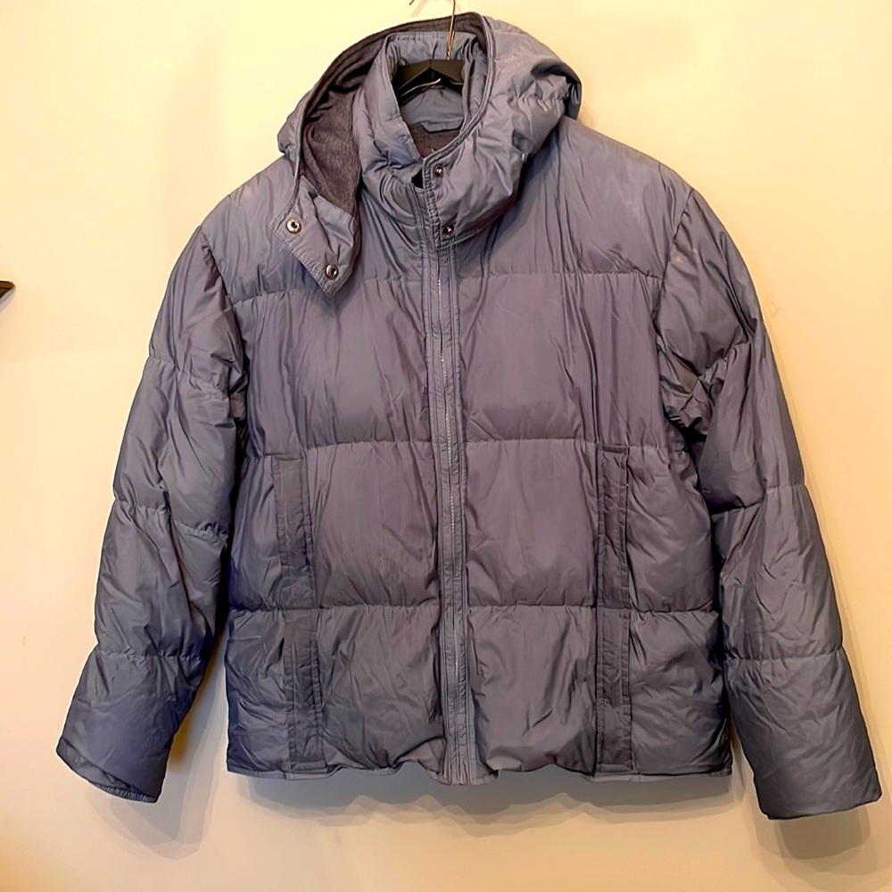 Banana Republic down jacket with hood.
